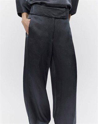 Elms High Shine Blend Bukser - Ebony